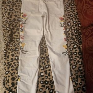 Floral Embroidered Kids Jeans